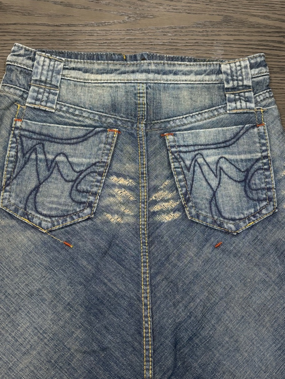 Vintage Miss Sixty Denim Skirt Small Y2K Made In Italy Low Rise Jean Skirt - Picture 5 of 11